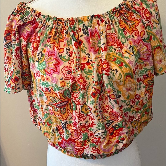 Elastic waist flutter sleeves blouse can wear on or off shoulders - Picture 4 of 6